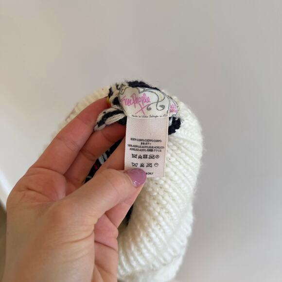 Free People Snowbound Fairisle Beanie Pom Pom Winter Hat Multicolor One Size main image 6